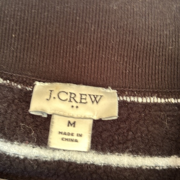 J. Crew Striped Asymmetrical Neck Raglan Sweater - Picture 4 of 11